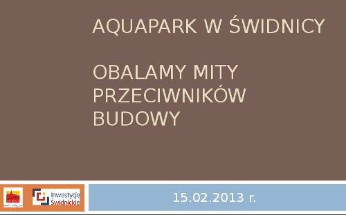 Aquapark w Świdnicy - prezentacja